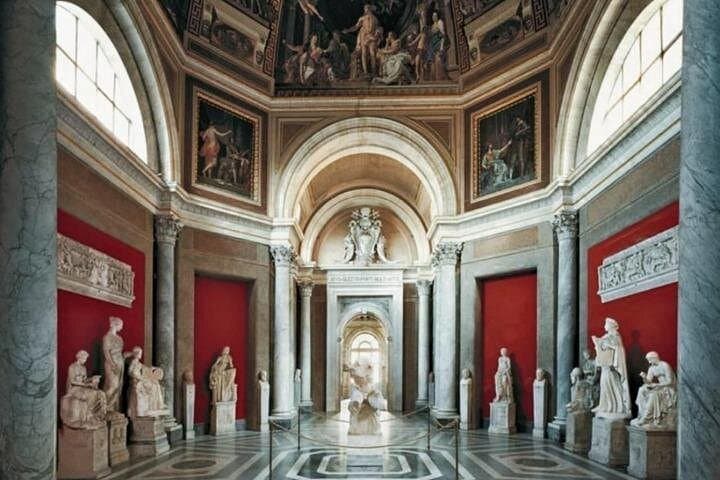 The Gallery of the Candelabra, located in the Vatican Museums, is a richly adorned corridor showcasing ancient Roman sculptures and ornate candelabra from the 18th century. Divided into six sections,