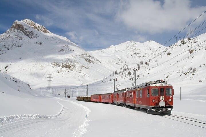 Bernina Express Train and St. Moritz Day Tour from Milan