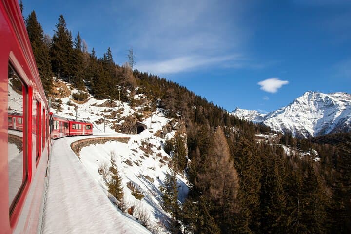 Bernina Express Train and St. Moritz Day Tour from Milan