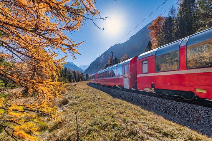 Bernina Express Train and St. Moritz Day Tour from Milan