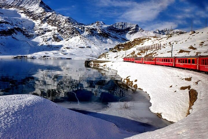 Bernina Express Train and St. Moritz Day Tour from Milan