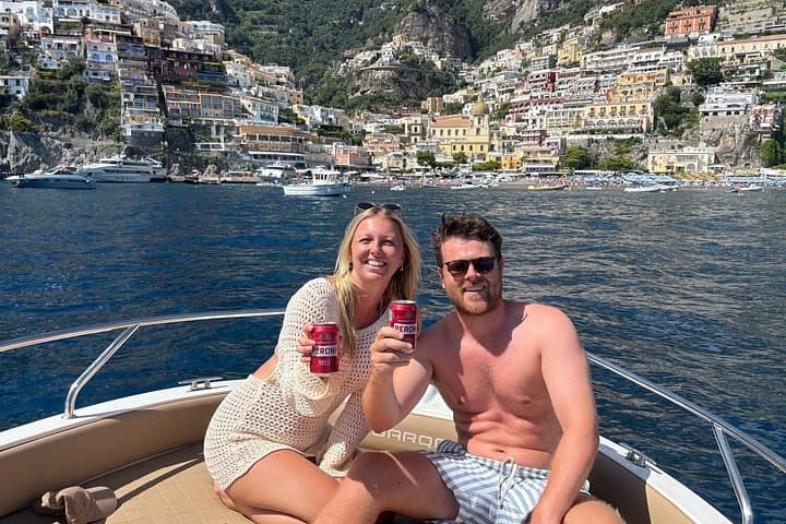 Enjoy complimentary drinks aboard your private Amalfi Coast tour.