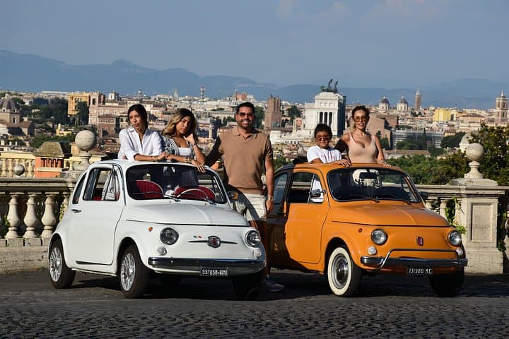 Rome Private Fiat500 Photoshoot with a Local Roman & Hotel Pickup
