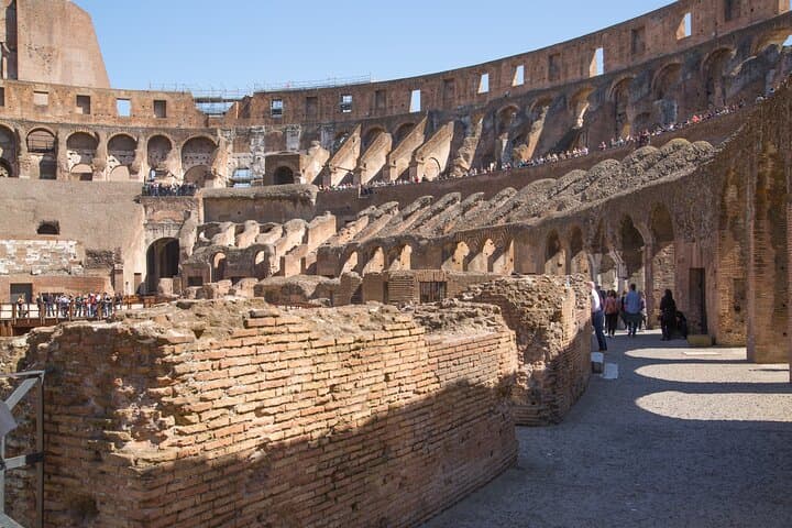 Ancient Roman amphitheater interior Rome Italy