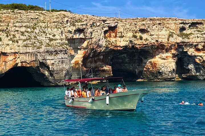 Our passenger transport "Anema and Core" while sailing to visit the wonderful caves and crystal clear waters of Santa Maria di Leuca.