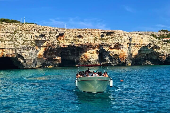 Our passenger transport "Anema and Core" while sailing to visit the wonderful caves and crystal clear waters of Santa Maria di Leuca.