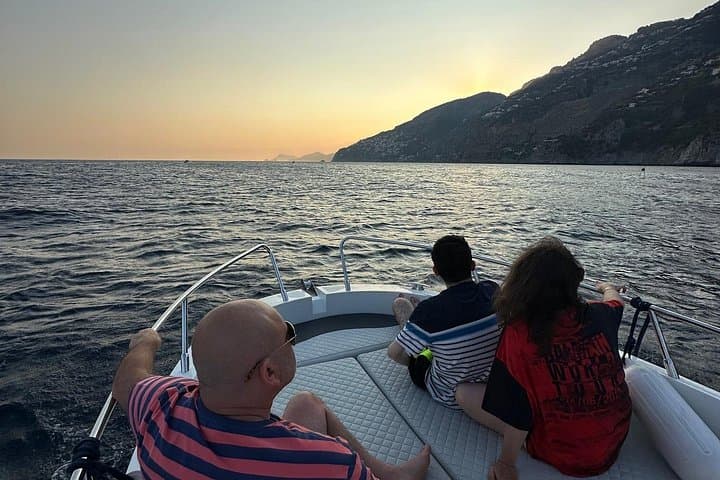 Sunset boat tour of the Amalfi Coast