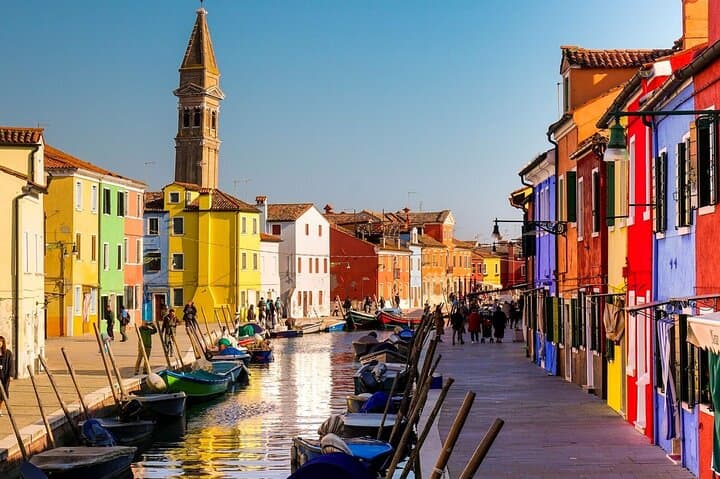 Explore Murano Burano and Torcello in semi-private bragozzo