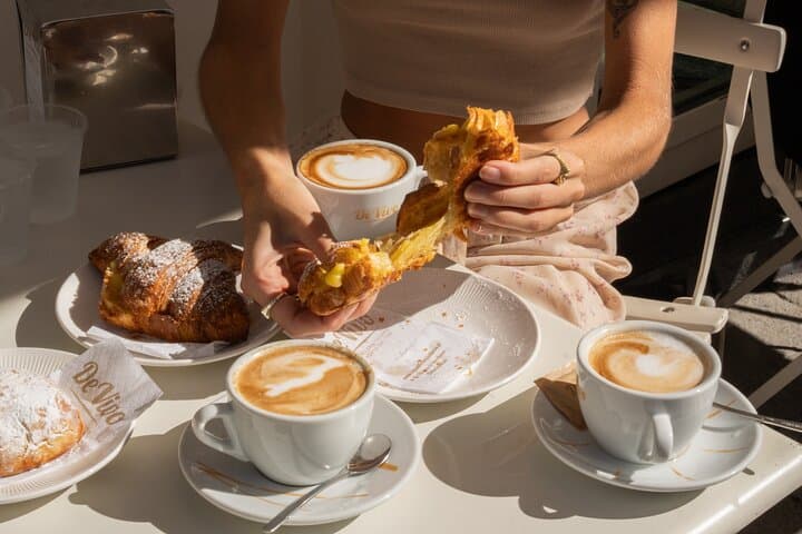 Traditional Italian breakfast in Pompeii