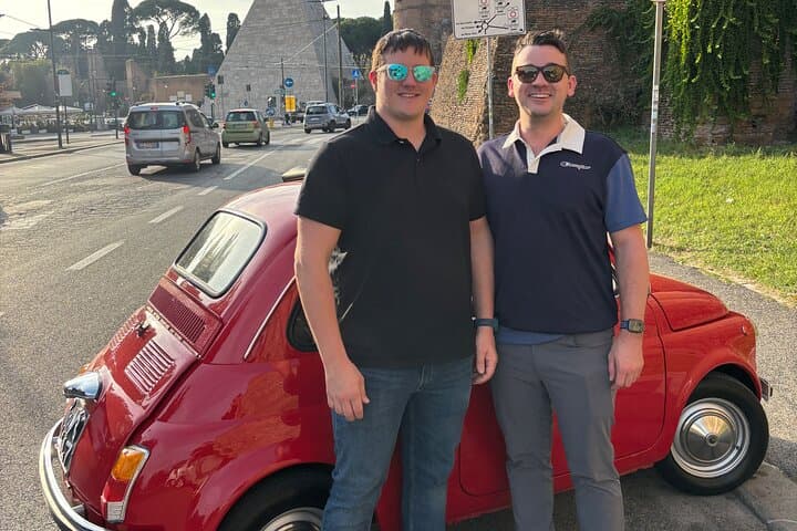 Rome private vintage fiat 500 tour with hotel pick up
