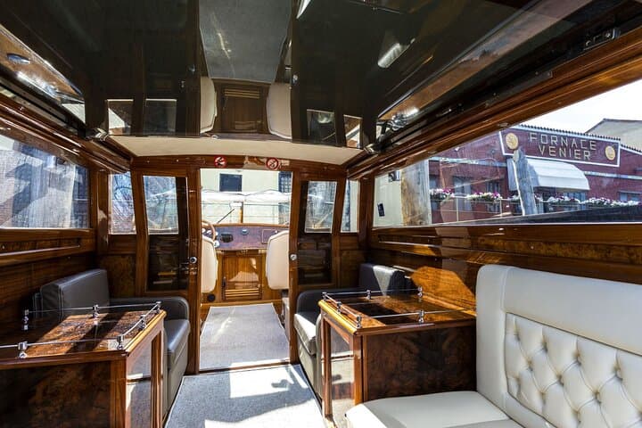 inside of the water taxi boat