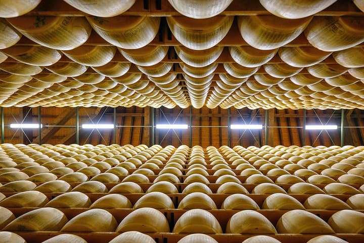From Bologna: Parma, Parmesan and Ham Tour by Train 1st Class
