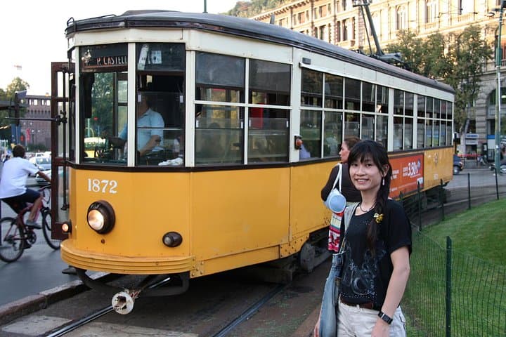 historic tram in Milan