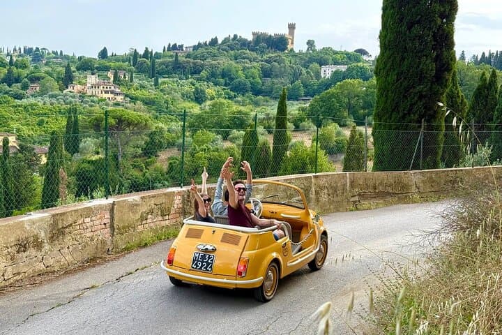Florence Panoramic Tour in an Electric Fiat 500 Cabrio + Picnic