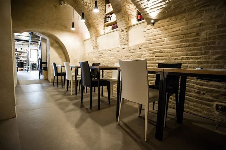Wine Tasting with Food in a Stone Cellar in Montepulciano