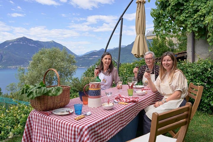 Handmade Ravioli & Tiramisu in Bellano with Lake Como Views