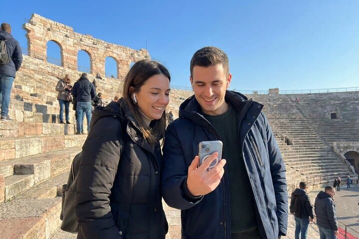 Self Guided AI Audio Tours to Verona and all Italy for 7 days