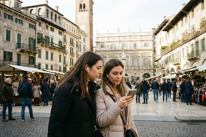 Self Guided AI Audio Tours to Verona and all Italy for 7 days