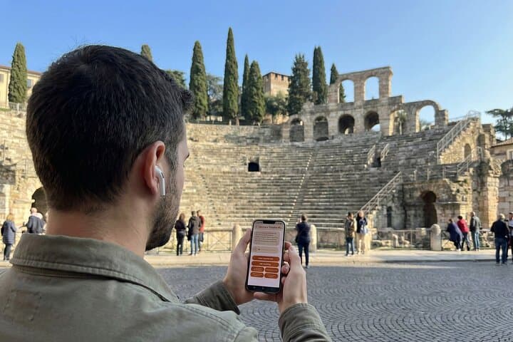 Self Guided AI Audio Tours to Verona and all Italy for 7 days