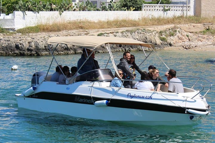 From Bari: Free time and boat tour to the Polignano Caves