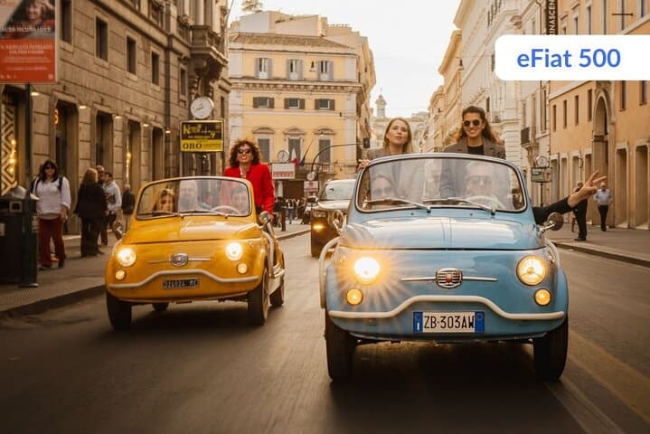 Rome Dolce Vita Tour in Vintage Electric Fiat