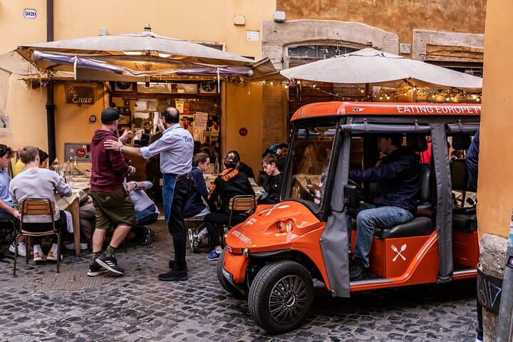 Rome VIP Food Tour by Golf Cart with Pasta and Gelato