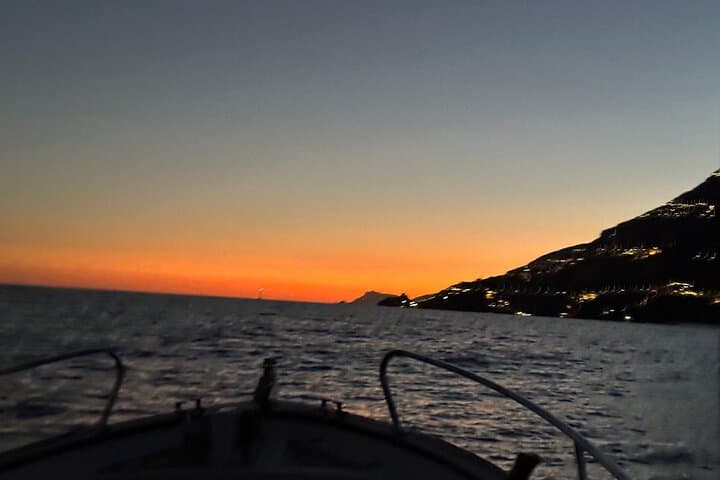 Boat sunset from Salerno to Capo D'Orso Amalfi Coast
