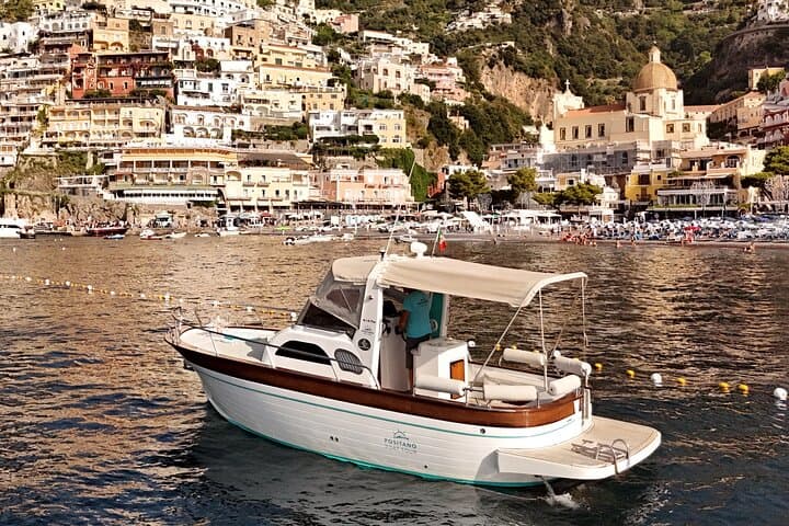 From Positano: Sunset Private Boat Tour along the Amalfi Coast