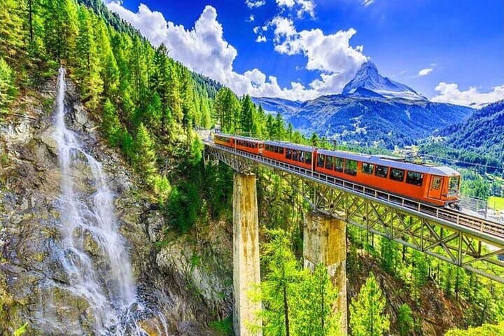 Swiss Alps Bernina Train & St. Moritz Day Tour from Milan
