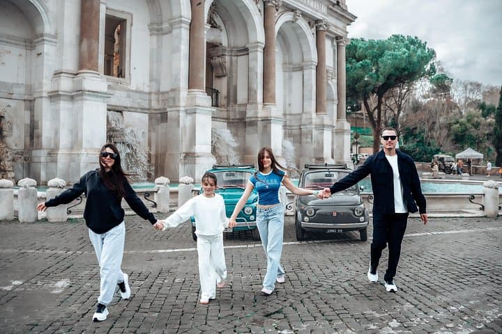 Rome Vintage Fiat 500 Ride with Professional Photoshoot