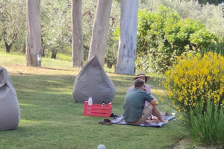 Picnic in the countryside of San Gimignano