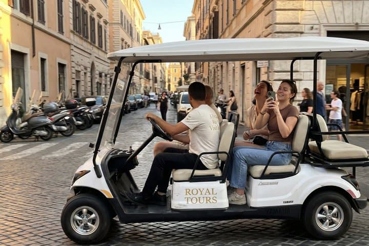 Rome in Love with Private Golf Cart Tour with PickUp and Drop Off