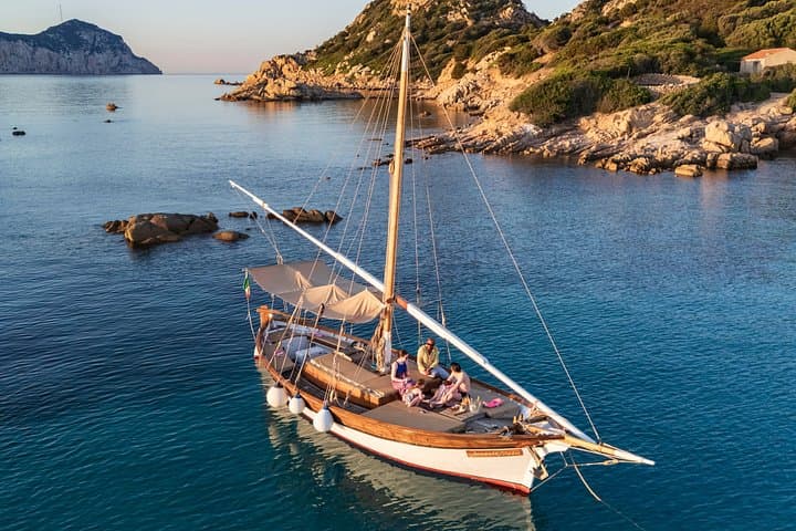 Sunset Tour on Vintage Sailing Ship to Tavolara.
