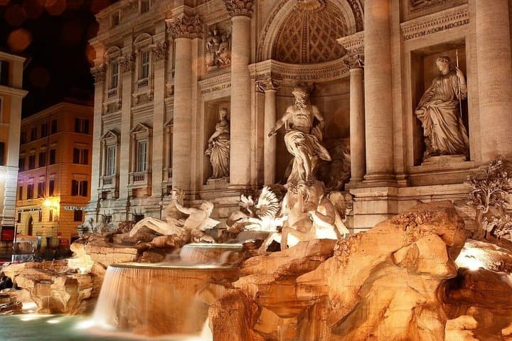 Rome by night St. Peter, Colosseum, Trevi Fountain and Pantheon