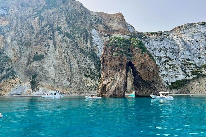 From Anzio: Ponza Boat Tour Swimming & Lunch + Ferry Tickets