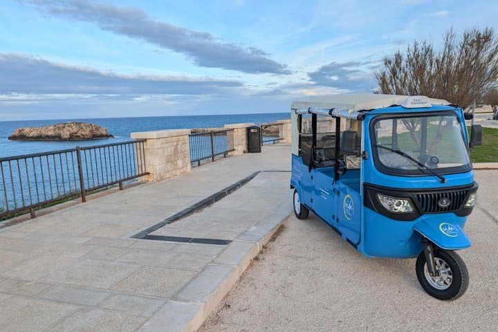 Electric tuk tuk excursion in Polignano a mare