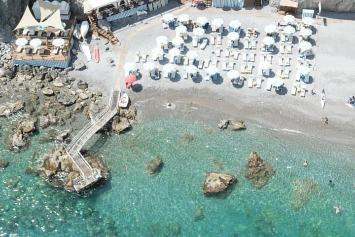 Amalfi Lido degli Artisti Beach Club Cot Umbrella Prosecco