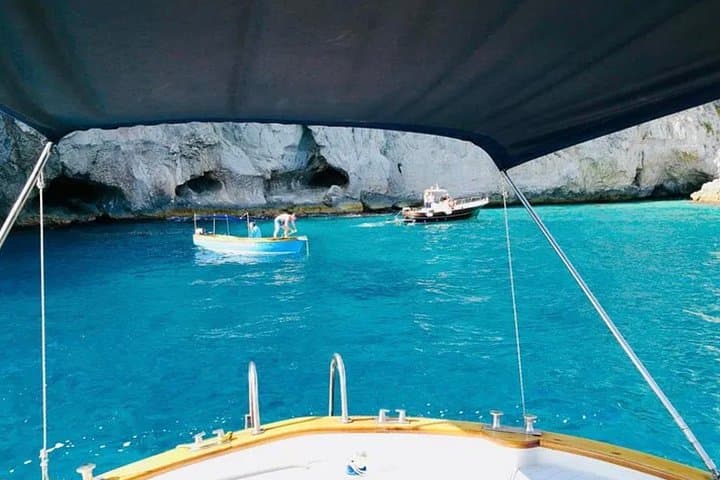 Capri Dolce Vita Wooden Gozzo Tour and Aperitivo - max 12 guests