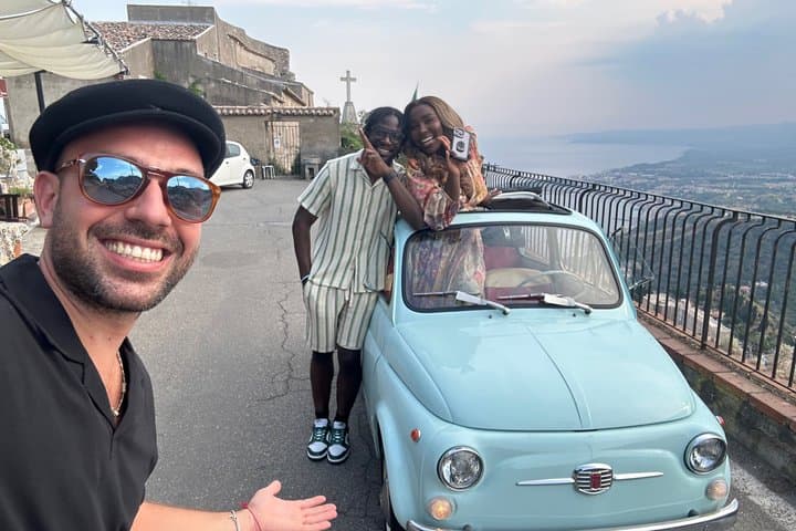 Sunset Taormina Fiat 500 vintage tour