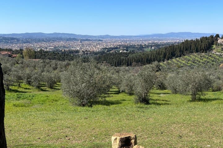Hiking Florence Tuscany hills with lunch & wine