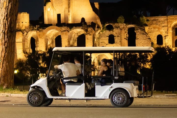 Rome Private Night Golf Cart Tour With Gelato Stop