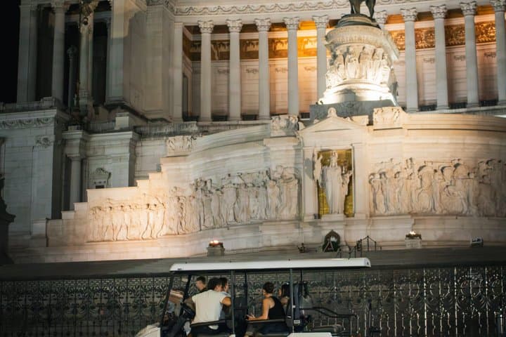 Rome Private Night Golf Cart Tour With Gelato Stop