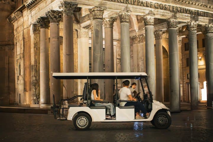 Rome Private Night Golf Cart Tour With Gelato Stop