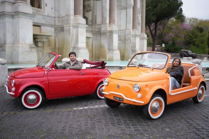 Convertible Fiat 500 Tour in Rome with Professional Photos