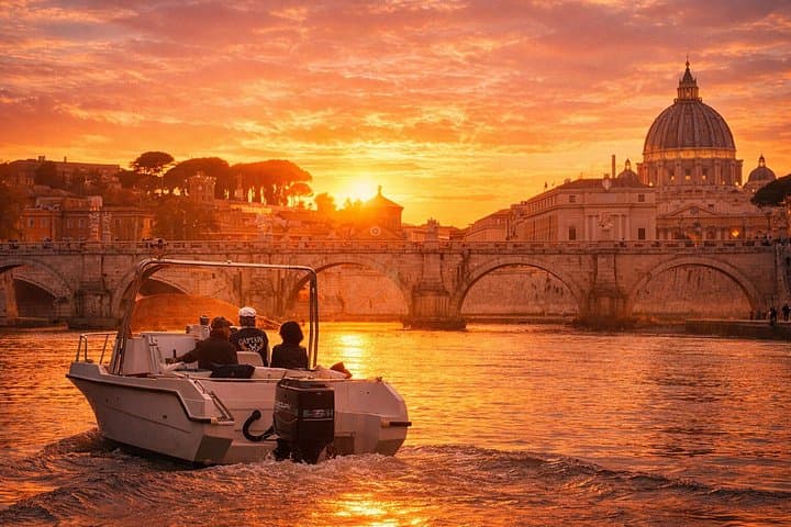 Private Tiber Boat Cruise with Aperitif in the Heart of Rome