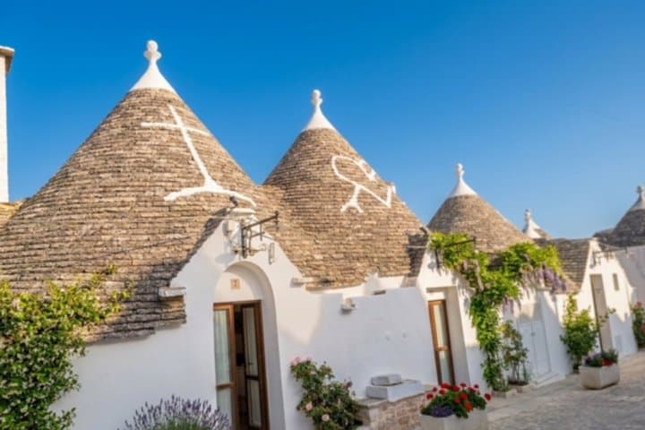 Toast : Alberobello, Locorot., Ostuni, guided tour, 2 Testings