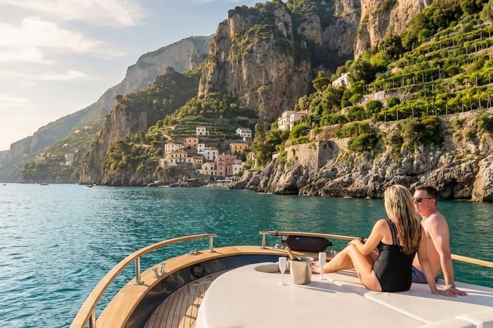 From Positano : Elite Capri Boat Day Free Bar, Brunch & City Walk