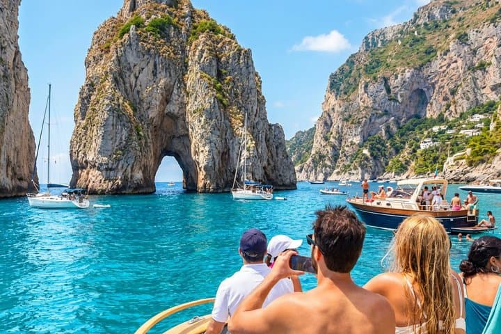 Blue Grotto and Capri Boat Tour with Aperitivo Swim and Snorkel