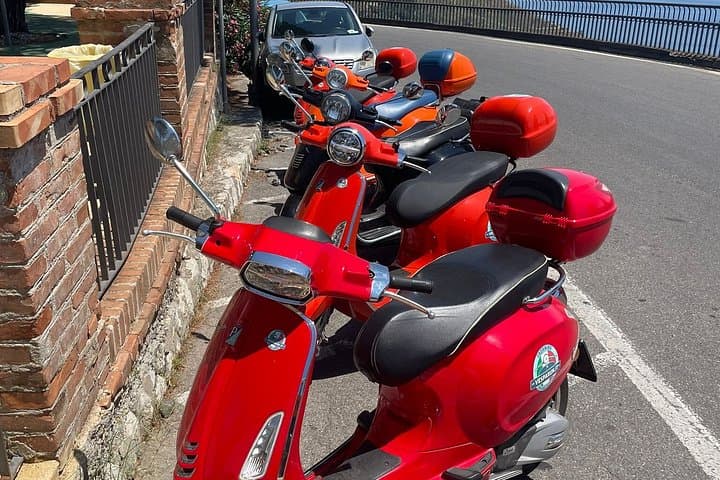 Taormina Vespa Tour Scenic Ride to Castelmola and White Lotus Sites