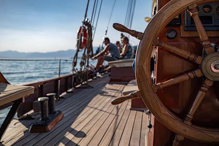 Sunset by Sailing Boat with Aperitif on Lake Garda